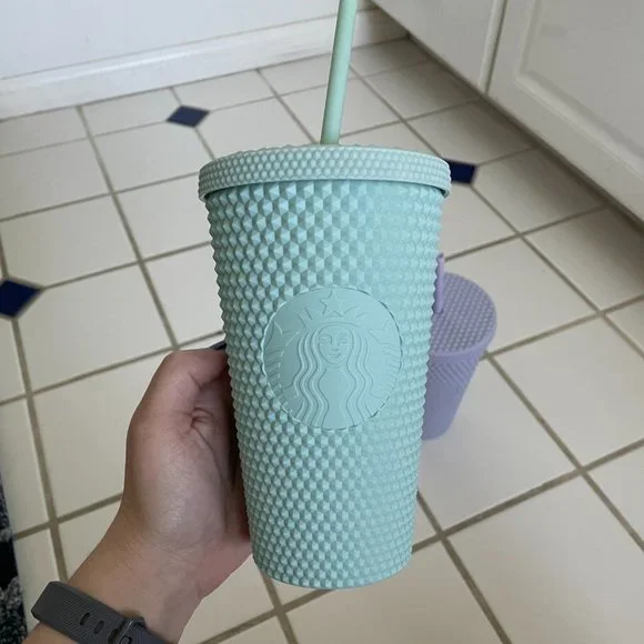 NWT Starbucks Grande Mint & Lilac Bling Cold Cup - Picture 2 of 6